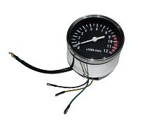 Тахометр Zodiak, Dingo, Delta, Atlant, Mustang эл. 3х проводный (в уп. 60шт)