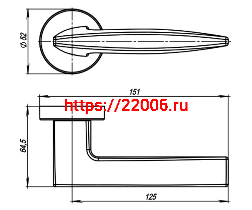 Ручка Armadillo (Армадилло) раздельная R.URB52.SQUID (SQUID URB9) CP-8 хром фото 5 Ручка Armadillo (Армадилло) раздельная R.URB52.SQUID (SQUID URB9) CP-8 хром фото 5