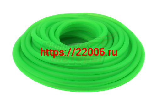 Бензошланг скутер, мопед СИЛИКОН зеленый d=8(4) mm (1м)