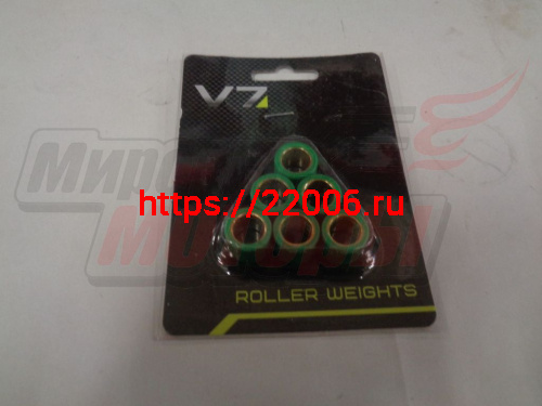 Ролики вариатора 16х13 5 гр. 139QMB (GY6-50) (КОМПЛ.=6шт.) Ролики вариатора 16х13 5 гр. 139QMB (GY6-50) (КОМПЛ.=6шт.)