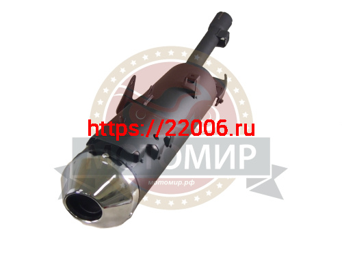 Глушитель Fighter 250 в сборе с коленом (Пр) фото 2 Глушитель Fighter 250 в сборе с коленом (Пр) фото 2