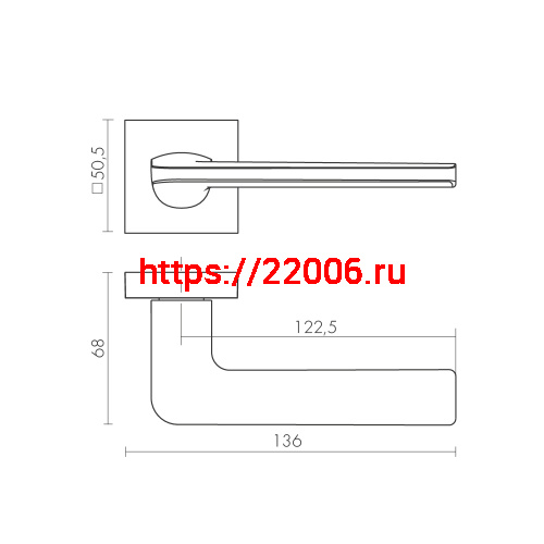 Ручка Fuaro (Фуаро) раздельная K.DM51.FLOW (FLOW DM) CP-8 хром фото 3
