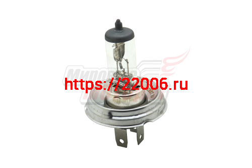 Лампа 12В 60/55Вт фарная тип R2 с цоколем P45t Лампа 12В 60/55Вт фарная тип R2 с цоколем P45t