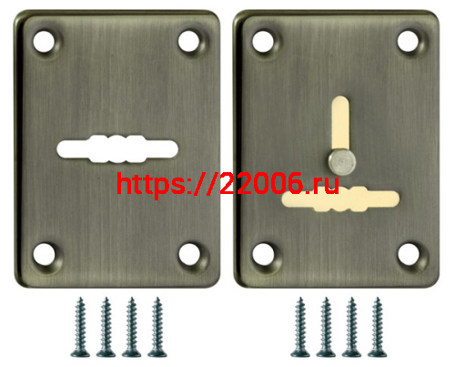Декоративная Fuaro (Фуаро) накладка ESC081/082-ABG-6 (БРОНЗА) на сув. замок сталь (1 пара)