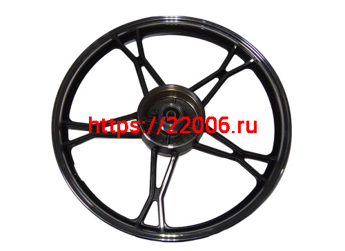 Обод 17" задний литой, барабан. тормоз 1,4-17  Альфа, RAID (стандарт черный) (НАБОР)