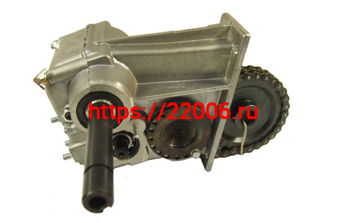 Коробка Буран реверса (СУПЕР УСИЛЕННАЯ) цепь 2х рядная шаг 12,7 + звездочка 2х рядная ведущая Z29