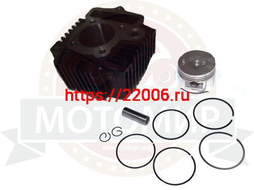 Цилиндр в сборе "Альфа, Zodiak100" 50 мм (цилиндр+поршень+палец+кольца) фото 2 Цилиндр в сборе "Альфа, Zodiak100" 50 мм (цилиндр+поршень+палец+кольца) фото 2