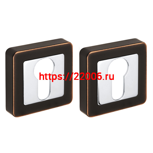 Накладка Fuaro (Фуаро) под цилиндр ET XM ABL/CP-18 темная медь/хром Накладка Fuaro (Фуаро) под цилиндр ET XM ABL/CP-18 темная медь/хром