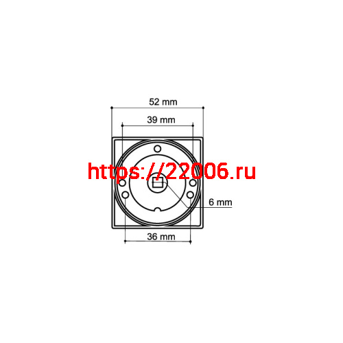 Ручка Armadillo (Армадилло) поворотная BK6.K.SQ52 (BK6/SQ) CP-8 хром фото 3 Ручка Armadillo (Армадилло) поворотная BK6.K.SQ52 (BK6/SQ) CP-8 хром фото 3