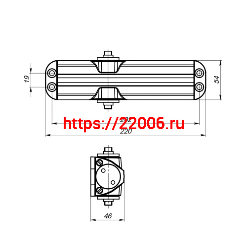 Доводчик Fuaro (Фуаро) дверной DC20-4/TS-68 Hold Open AL до 85 кг (алюминий) фото 3