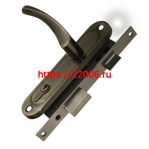 Замок Punto (Пунто) цилиндровый в комплекте с ручкой LOCKSET16.CRONA.4070-1 (KIT P16 4070 CRONA) AB бронза Замок Punto (Пунто) цилиндровый в комплекте с ручкой LOCKSET16.CRONA.4070-1 (KIT P16 4070 CRONA) AB бронза