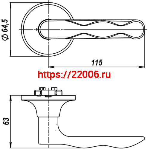 Ручка Fuaro (Фуаро) защелка DK624/BL AB-BK (624/BL AB-B) (фик.) бронза фото 2 Ручка Fuaro (Фуаро) защелка DK624/BL AB-BK (624/BL AB-B) (фик.) бронза фото 2