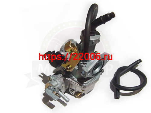 Карбюратор PZ22 Fighter125 154FM (d22 D39) (с бензокраном) флажок под трос (слева) (пришел 38794)