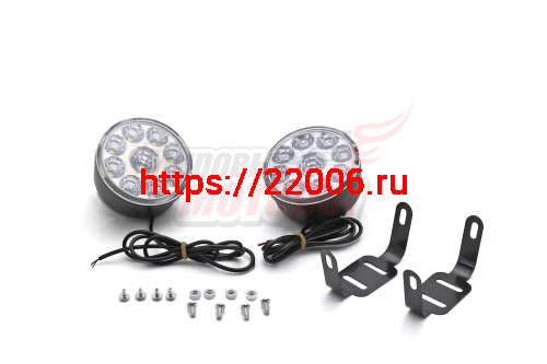 Фары светодиодные, круглые, c кронштейнами, диаметр 67мм,12V,9 LED SMD 5050,2 W каждая лампа (ПАРА) Фары светодиодные, круглые, c кронштейнами, диаметр 67мм,12V,9 LED SMD 5050,2 W каждая лампа (ПАРА)