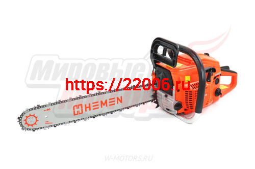 Бензопила HEMEN CTCS45 1,7 кВт, 2,3 л.с., 20" (50см) 0,325/1,3/76зв. фото 2