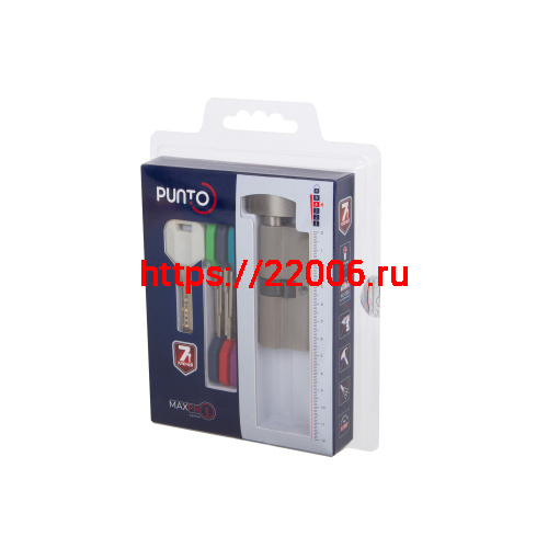 Цилиндровый Punto (Пунто) механизм MaxPro7002Knob100mm(45+10+45) SN никель 7key с вертушкой фото 3