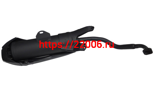 Глушитель скутер TRACER ADV в сборе с коленом (Е113) фото 2 Глушитель скутер TRACER ADV в сборе с коленом (Е113) фото 2