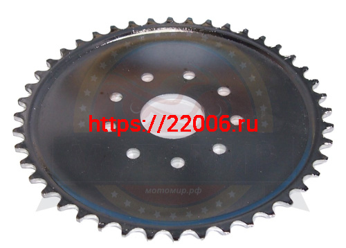 Звезда 44 зуб. (415) цепи, задняя "Газуля" F50/72/80/100 голая (9 круглых отверстий) Звезда 44 зуб. (415) цепи, задняя "Газуля" F50/72/80/100 голая (9 круглых отверстий)