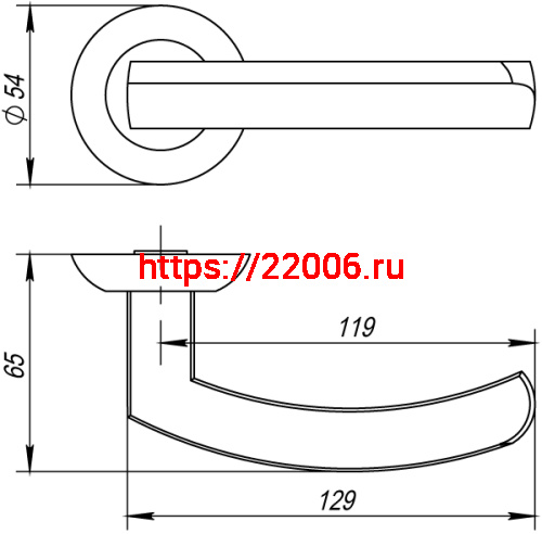 Ручка Fuaro (Фуаро) раздельная R.AR54.ALFA (ALFA AR) 140mm CP-8 хром фото 3 Ручка Fuaro (Фуаро) раздельная R.AR54.ALFA (ALFA AR) 140mm CP-8 хром фото 3