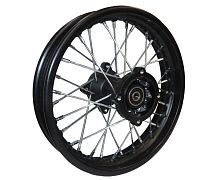 Обод 12" задний спицы,  диск. тормоз 1,85-12   ПИТ-БАЙК (32Н), в сборе, ось D12 мм (4 отв.звезды)