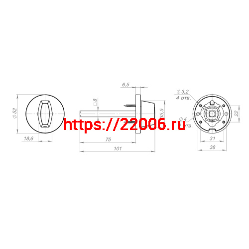 Ручка Fuaro (Фуаро) поворотная BKW8x75.R.RLR52 SSG-39 сатинированное золото фото 3 Ручка Fuaro (Фуаро) поворотная BKW8x75.R.RLR52 SSG-39 сатинированное золото фото 3