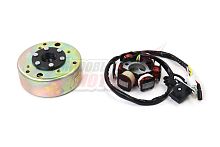 Зажигание в сборе с маховиком FT150T GY6-125/150 6 катушек (генератор)