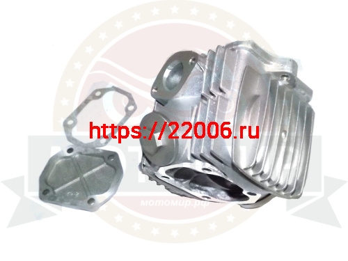 Головка цилиндра "Альфа, Zodiak" в сборе 52 мм (110 см3) (клапана, распр 28 зуб.., коромысло и т.д.) фото 3