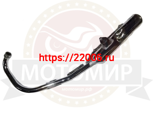 Глушитель YBR125 в сборе с коленом фото 2