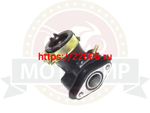 Патрубок карбюратора GY6-50/60/80 (коллектор впускной) резин. фото 2