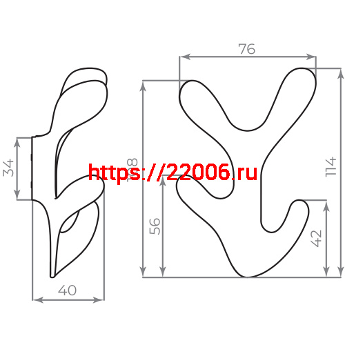 Крючок Ajax (Аякс) настенный MB-LM/K-005 BL черный фото 7 Крючок Ajax (Аякс) настенный MB-LM/K-005 BL черный фото 7