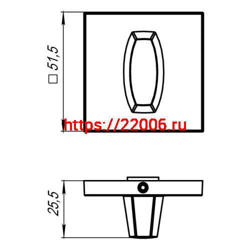 Ручка Armadillo (Армадилло) поворотная BK6.K.USS52 (WC-BOLT BK6 USS) AB-7 бронза фото 2 Ручка Armadillo (Армадилло) поворотная BK6.K.USS52 (WC-BOLT BK6 USS) AB-7 бронза фото 2