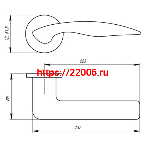 Ручка Armadillo (Армадилло) раздельная R.URS52.WAVE (WAVE URS) CP-8 хром фото 4 Ручка Armadillo (Армадилло) раздельная R.URS52.WAVE (WAVE URS) CP-8 хром фото 4