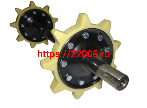 Вал ведущий мотобусировщика (со звездочками) 500мм,  (ПР) фото 3