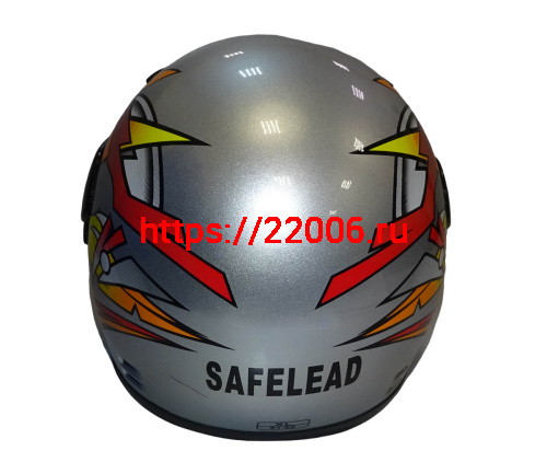 Шлем интеграл "Safelead" HF-908 (619) Детский E05 BLACK, TB-SILVER размер M (16 шт!!) фото 4 Шлем интеграл "Safelead" HF-908 (619) Детский E05 BLACK, TB-SILVER размер M (16 шт!!) фото 4