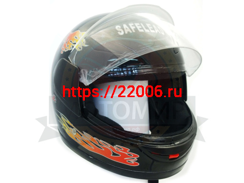 Шлем интеграл "Safelead" HF-908 (619) Детский E05 BLACK, TB-SILVER размер M (16 шт!!) фото 2 Шлем интеграл "Safelead" HF-908 (619) Детский E05 BLACK, TB-SILVER размер M (16 шт!!) фото 2