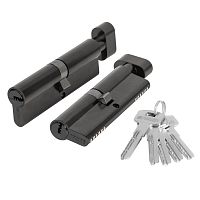 Цилиндровый Fuaro (Фуаро) механизм (200 ZM/100) 2000ZM Knob 100 (50+10+40) BL-24 черный 5Key с вертушкой