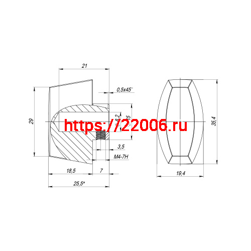 Вертушка Fuaro (Фуаро) на шток цилиндра T.Knob-RL (CB-RL) SSG сатинированное золото фото 3