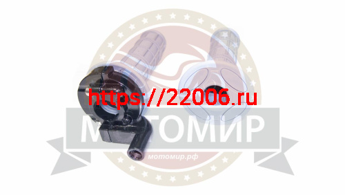 Ручка руля правая (газа) Fighter 125 с корпусом (с резинкой) + руля левая (резинка) Ручка руля правая (газа) Fighter 125 с корпусом (с резинкой) + руля левая (резинка)