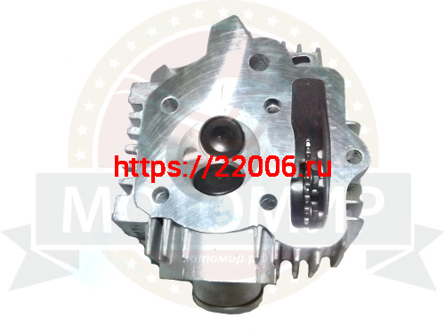 Головка цилиндра "Альфа, Zodiak" в сборе 52 мм (110 см3) (клапана, распр 28 зуб.., коромысло и т.д.) фото 4