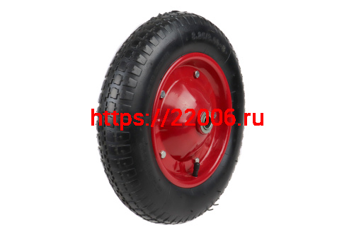 Колесо тачки садовой 8" 3,00/3,25-8" (W13) (под ось 20мм) ступица, подшипник, камера Колесо тачки садовой 8" 3,00/3,25-8" (W13) (под ось 20мм) ступица, подшипник, камера