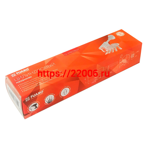 Цилиндровый Fuaro (Фуаро) механизм D-PRO5007 Tang 105 w/k (70+10+25) CP хром 5Key без верт. фото 3