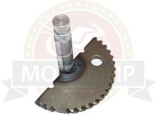 Вал кикстартера с сектором 4х такт. косозубый 139QMB длиный L-70мм (шлицов 31шт)