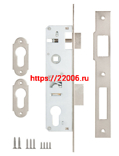 Корпус Kale kilit (Кале килит) узкопрофильного замка с защёлкой 153 (30 mm) w/b (никель) фото 2