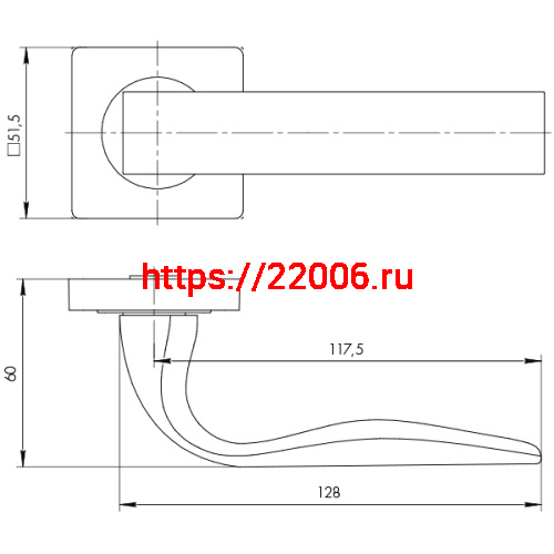 Ручка Ajax (Аякс) раздельная K.JK51.EVO (EVO JK) ABG-6 зелёная бронза фото 3