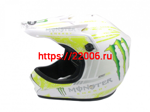 Мотошлем YM-210 KIDS Monster белый (M) Мотошлем YM-210 KIDS Monster белый (M)