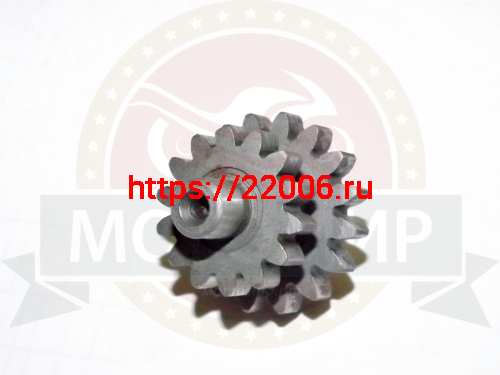 Шестерня эл. стартера двойная CG125, 157FMI 16Z-14Z малый блок ( Хантер125, CrossFire) Шестерня эл. стартера двойная CG125, 157FMI 16Z-14Z малый блок ( Хантер125, CrossFire)