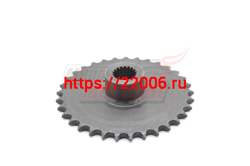 Звезда ведомая 33z мотобуксировщика (шлицы, шаг 12,7)