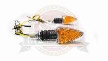 Боковой фонарь (LED) Мини (НF-1018)  Карбон (компл. - 1 пар)